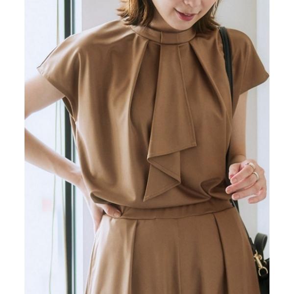 ブラウス シャツ 「ひんやり接触冷感」フレアタイトップス レディース