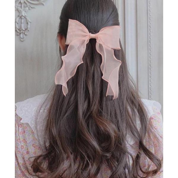 ヘアゴム ビッグリボンシフォンヘアゴム