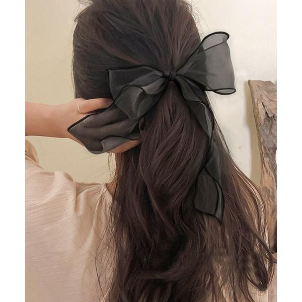 ヘアゴム ボリュームシフォンリボンヘアゴム