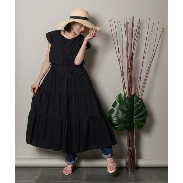 ワンピース コットン ティアードワンピース ボレロSET