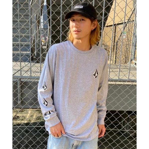 「VOLCOM」 長袖Tシャツ L グレー メンズ