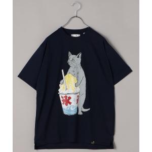 tシャツ Tシャツ メンズ 限定展開 go slow caravan/ゴースローキャラバン かき氷ねこ Tシャツ / クルーネック / 325601｜ZOZOTOWN Yahoo!店