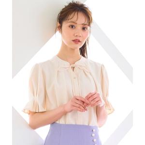 ブラウス シャツ 「洗える」リボンスキッパー ブラウス レディース