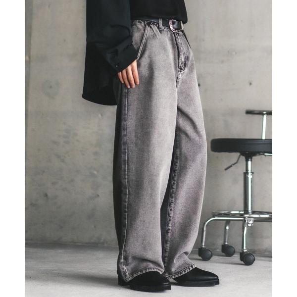 ワイドパンツ ジーンズ ヴィンテージメイクスイッチパネルワイドデニムパンツ メンズ レディース
