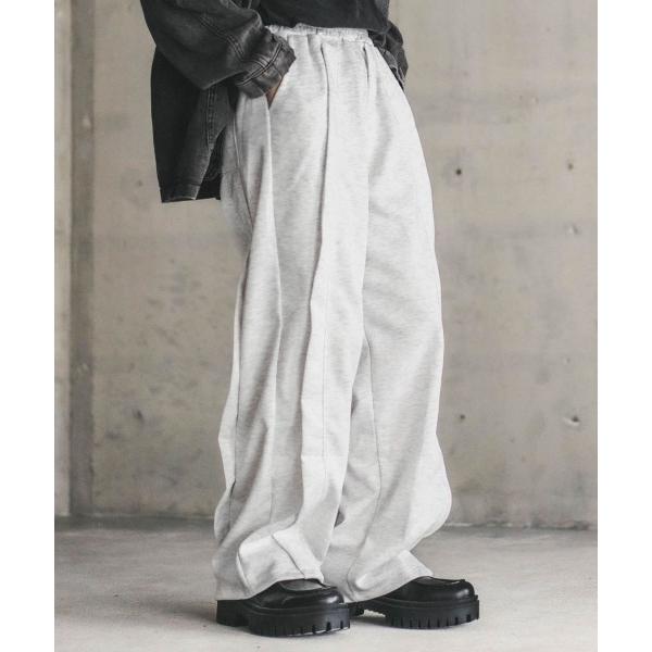 ワイドパンツ スウェットパンツ ジャージ スウェットライクワイドフレアジャージ メンズ レディース