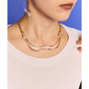 ネックレス レディース アクリルWAVYネックレス｜zozo