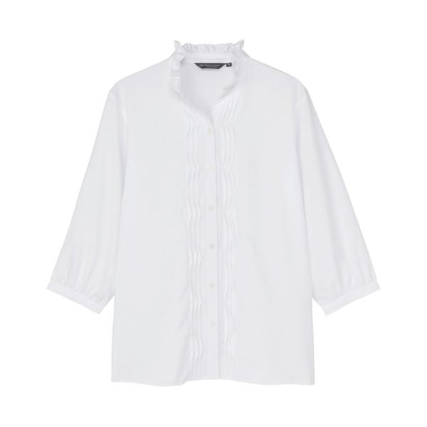 ブラウス シャツ COFREX ひねりピンタック 七分袖レディースシャツ レディース