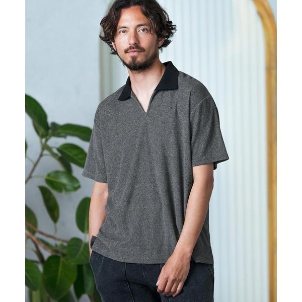 ポロシャツ mhs2208-Pile material skipper design poloshi...