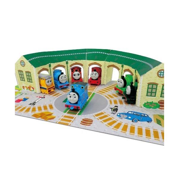 おもちゃ キッズ 「きかんしゃトーマス」ティドマス機関庫の７両セット