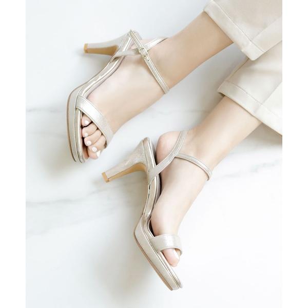 サンダル ラウンドトゥ ストラップヒールサンダル「日本製」 レディース