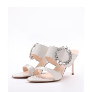 サンダル LovelyWalk ビジューバックルミュール レディース