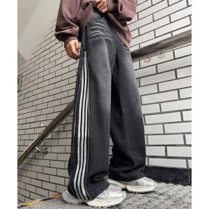adidasサイドジップジーンズ adidas ワイドデニムジップパンツが国内好評発売中 【JX9210