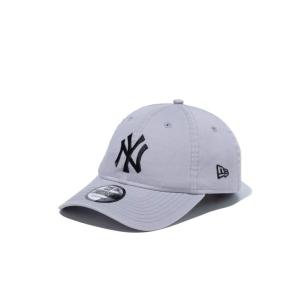 帽子 キャップ メンズ NEW ERA ニューエラ 9TWENTY / MLB ヤンキース クロスストラップ ウォッシュド コットン キャップ グレー｜zozo