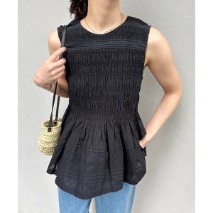 シャツ ブラウス レディース 「ne Quittez pas / ヌキテパ」COTTON DOBBY SLEEVELESS T