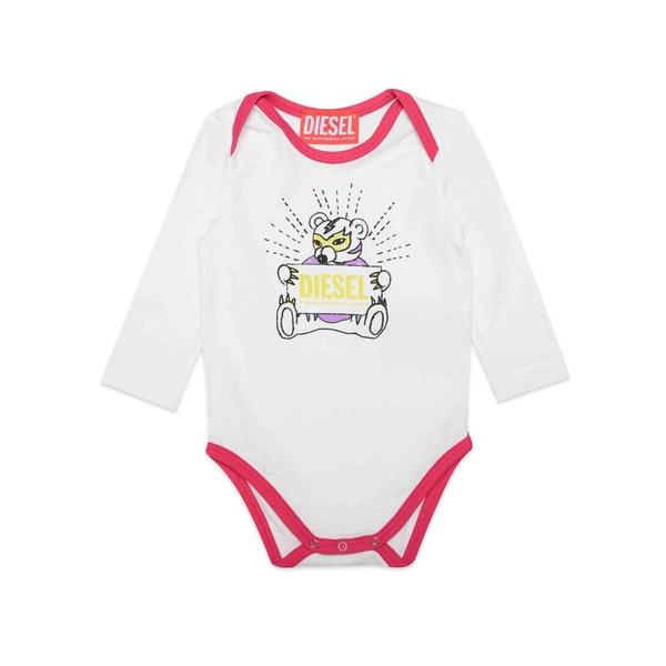 tシャツ Tシャツ キッズ DIESEL（ディーゼル）Baby ブランドロゴアニマル長袖ロンパース