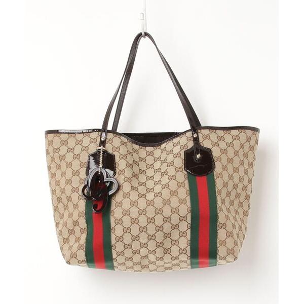 「GUCCI」 トートバッグ - ベージュ レディース