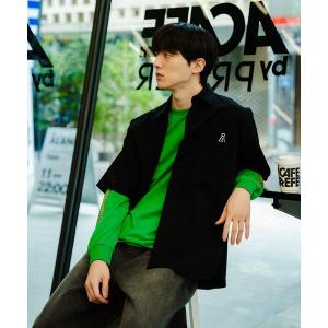 シャツ ブラウス メンズ 「UNISEX」ALAND／ALOGOワッペンシャツSS