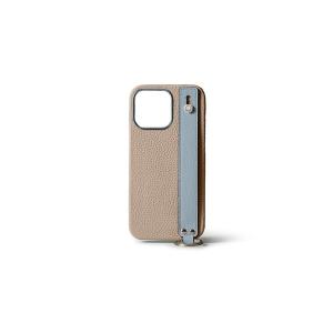 モバイルケース レディース (iPhone15Pro)ハンドル付き バックカバーケース シュリンクレザー