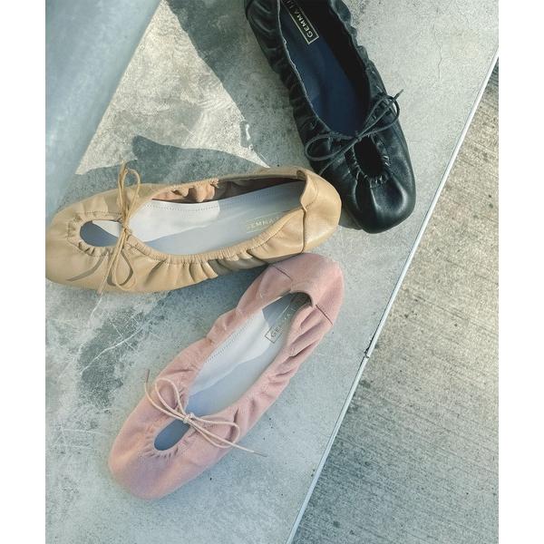 バレエシューズ パンプス 「AKIKO KIZU×Daniella and GEMMA」ギャザーバレ...