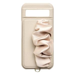 モバイルケース レディース Classy Scrunchie Case Google Pixel8aケース カード収納 ミラー