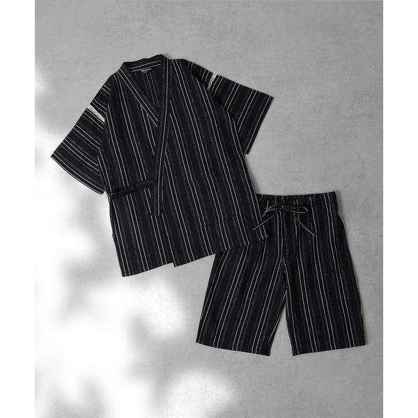 浴衣 Ree＆Mee 甚平 上下2点セット 和装 しじら織 メンズ