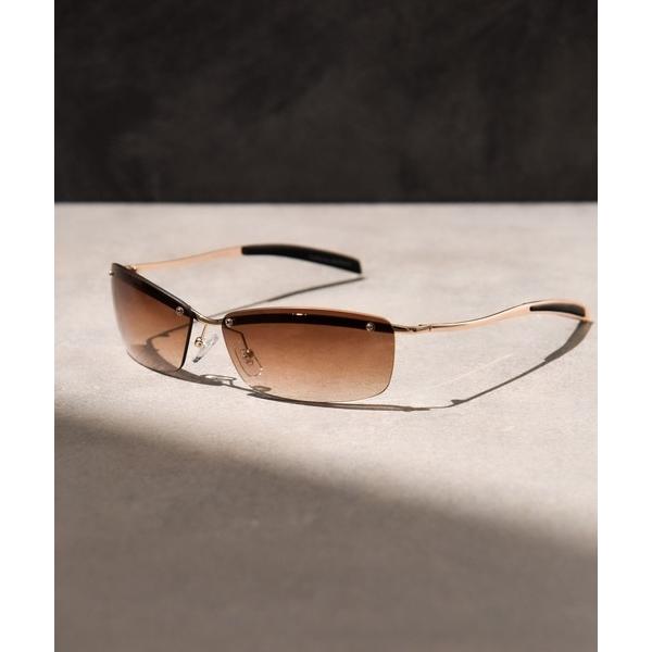 サングラス STD-JP-4D6 メタル ハーフリム サングラス バイカーサングラス ドライビングサ...
