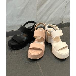 サンダル 「REZOY」Wストラップ厚底ウェッジソールサンダル レディース