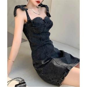 そらドットデニムミニキャミワンピースS そらドットデニムミニキャミワンピースS タイトワンピースミニ