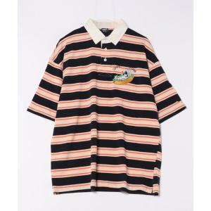 シャツ ブラウス メンズ 342108：サメラビルドッグ刺繍 レトロボーダーラガーシャツの商品画像
