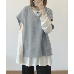 ベスト ジレ 「soduk」kudos for soduk ””open slit vest”” レディース