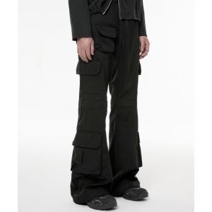 パンツ カーゴパンツ メンズ 韓国ブランド FLAREUP フレアアップ 5.cargo Flare Pants フレアパンツ カーゴパンツ ポケット｜zozo