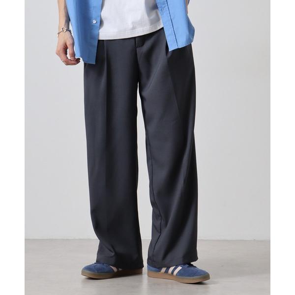 スラックス ポリエステル ワイドパンツ セットアップ対応 メンズ レディース