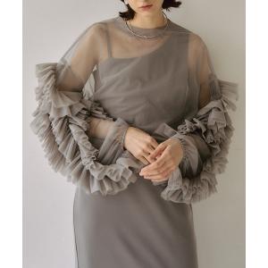 ドレス レディース Volume tulle set dress