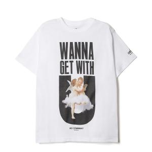 tシャツ Tシャツ メンズ 「NO COMMENT PARIS」 ”WANNA GET WITH U”プリント ショートスリーブTEE