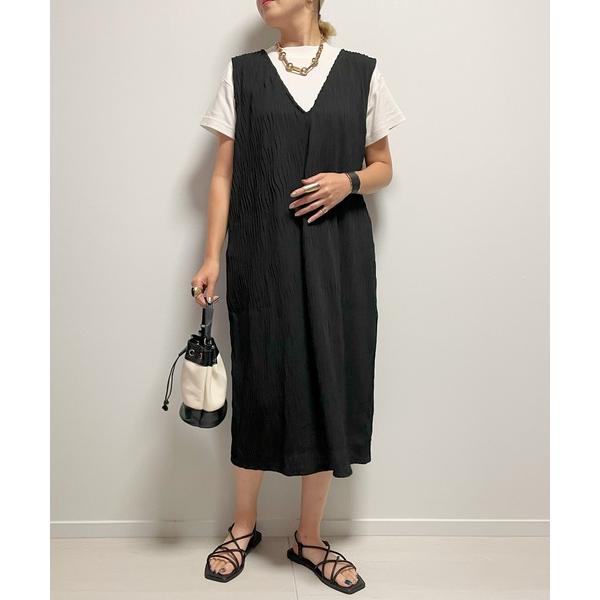 ジャンパースカート 「Fizz/フィズ」　ウェーブジャガードVネックジャンパースカート