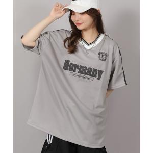 tシャツ Tシャツ レディース 袖ラインモノグラムデザイン 半袖メッシュTシャツ｜ZOZOTOWN Yahoo!店