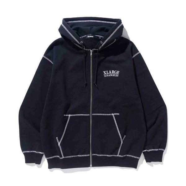 「XLARGE」 ジップアップパーカー M ブラック メンズ