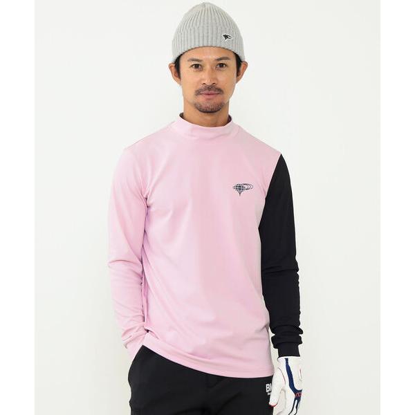 「BEAMS GOLF」 長袖Tシャツ L ピンク メンズ