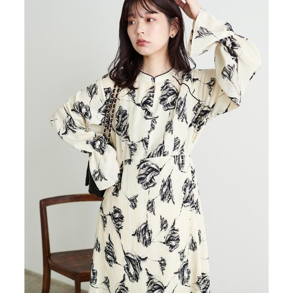 「natural couture」 長袖ワンピース LARGE ベージュ レディース