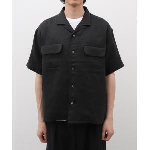 シャツ ブラウス メンズ NIGEL CABOURN / ナイジェルケーボン OPEN COLLAR SHIRT LINEN TW｜zozo