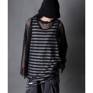 tシャツ Tシャツ メンズ 3WAY Damage Striped Tank Top ＆ Mesh T-Shirt/ダメージ加工 ボーダータンクトップ