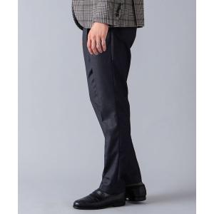 giab's ARCHIVIO ブラック イージースラックス 1プリーツ ウール