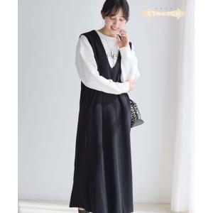 「GLOBAL WORK」 サロペットスカート LARGE ブラック レディース