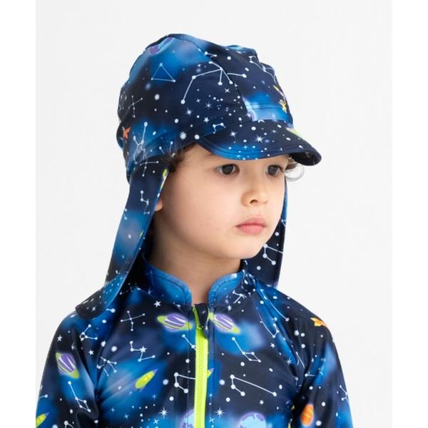 キャップ 帽子 「UVカット・UPF50+」cosmoスイム/ビーチキャップ　＃宇宙 キッズ 子供 ...