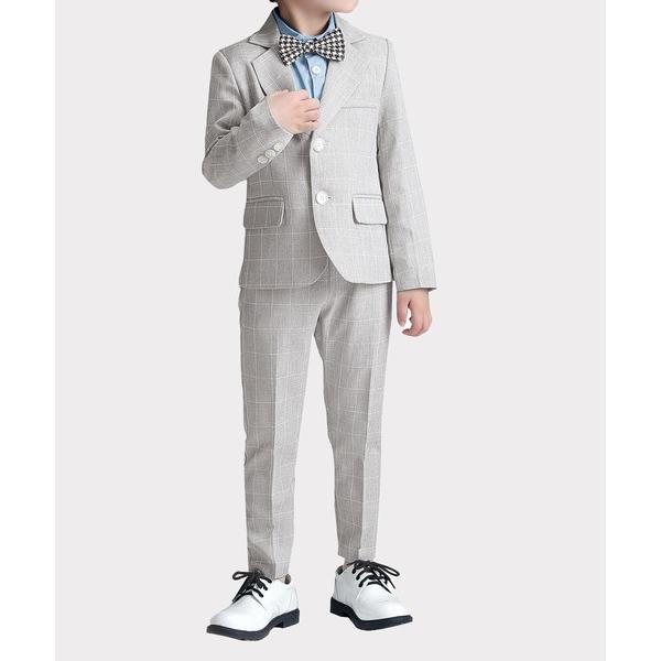 フォーマル 発表会 卒園式 入学式 「Cloudstyle」チェックスーツ  子供用 三点スーツセッ...