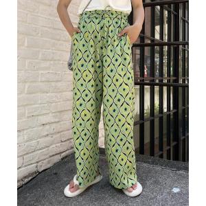パンツ アフリカンバティックアソート柄イージーパンツ レディース