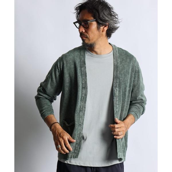 カーディガン PIGMENT-DYE C/L ”KINAGASI” CD：コットンリネン 着流し カ...