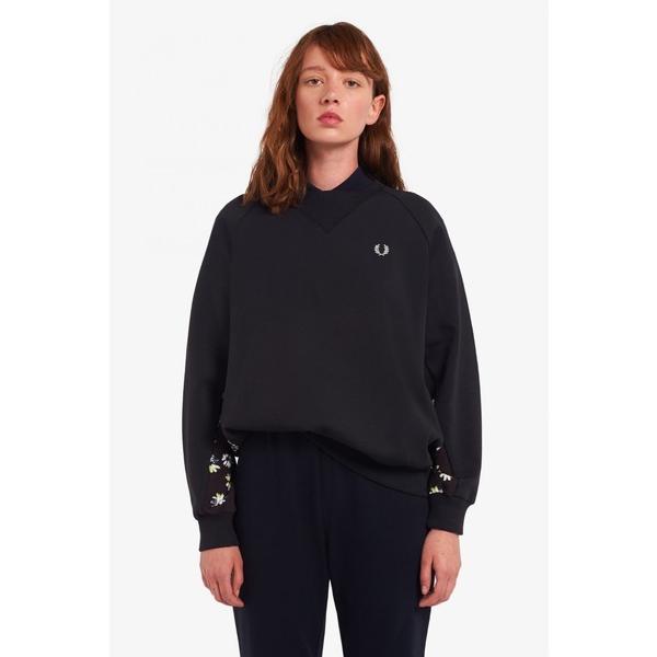 「FRED PERRY」 長袖カットソー 10 ブラック レディース