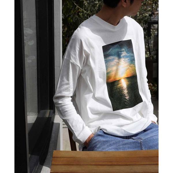 「antiqua」 「tree cafe」長袖Tシャツ M ホワイト系その他 メンズ