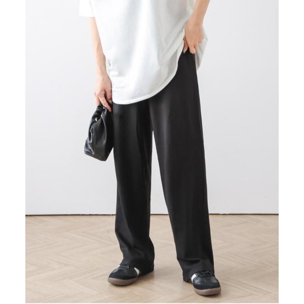 ワイドパンツ パンツ ポンチカーヴィパンツ レディース